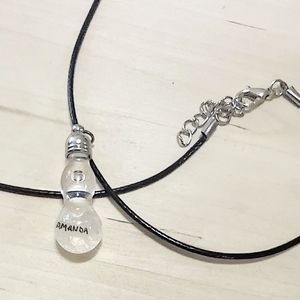 Write on rice - Custom name necklace - Shaker necklace - good luck rice